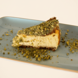 Tarta de queso con pistacho