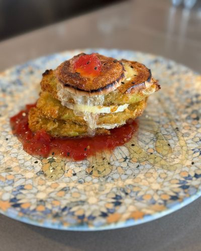 Timbal de berenjenas con queso Payoyo