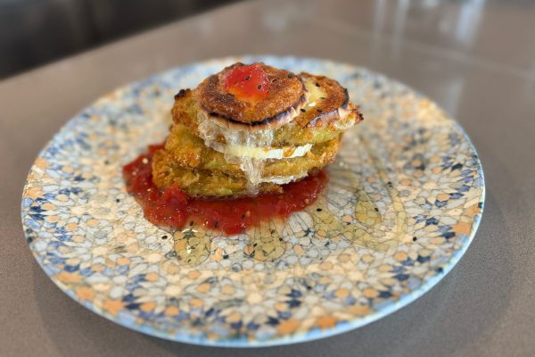 Timbal de berenjenas con queso Payoyo